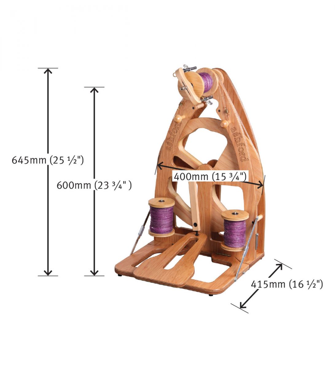 Ashford Joy Spinning Wheel Single Treadle with Carry Bag Spinning